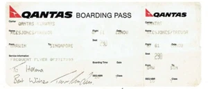 Trevor Rees Jones (Prinzessin Diana Bodyguard) signiertes Flugticket - Bild 1 von 3