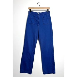 WILFRED Aritzia Beaubourg Pants High Rise Jeans Overdye Indigo Stella Blue 6 - Picture 1 of 7