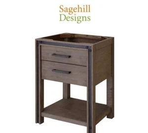 Sagehill Designs Metallo 24" Free Standing Wood Vanity Cabinet Only - Picture 1 of 2