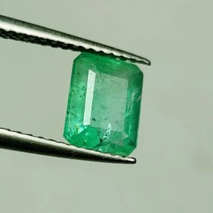 1.29 CT - Natural Zambian Emerald Octagon Shape Good Luster Green Gem - 5004 - Picture 1 of 2