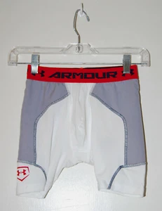 NWT Under Armour Boys White Heat Gear Fitted Spacer Slider Shorts sz S M - Picture 1 of 10
