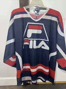 FILA Hockey Trikot VINTAGE Reihe ALLOVER Netz XL HIP HOP seltene Rap Ausrüstung - Bild 1 von 4