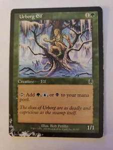 MTG Magic The Gathering Card Urborg Elf Creature Elf Green Apolcalypse 2001 - Picture 1 of 2