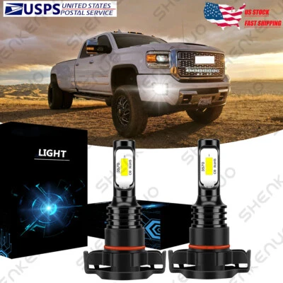 Lâmpada de neblina LED branca HKB 2X para GMC Sierra 2500 3500 HD 2007-2018 5202 - Imagem 1 de 4