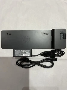 Genuine HP 2013 UltraSlim Docking Station HSTNN-IX10 + HP 65W AC Power Adapter - Picture 1 of 11