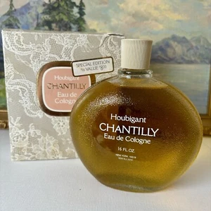 Vtg Extra LARGE Houbigant CHANTILLY Eau de Cologne 16oz Splash NEW Old Stock+BOX - Picture 1 of 7