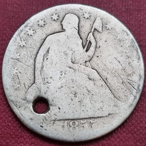 1857 O Seated Liberty Half Dollar 50c Circulated Details #60176 Cover