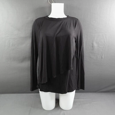 Blusa de enfermagem maternidade blush rosa pequena camada preta malha fluida lounge Athleisure - Imagem 1 de 4