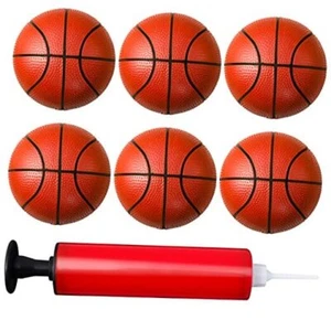 6 Inches Mini Basketball,6 Pack Mini Basketballs for Kids,Inflatable Miniature - Picture 1 of 8