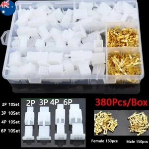 380PCS Motorcycle Car Electrical 2.8mm 2 3 4 6 Pin Wire Auto Connectors Terminal - Picture 1 of 12