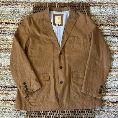 Territory Ahead Chore Coat Blazer Linen Cotton Canvas Barn XL 46R Khaki Tan - Image 1 of 3
