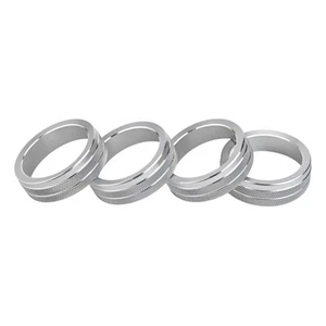 For VOLVO Interior Upgrade Silver Alloy Air Conditioning and Audio Knobs - Picture 1 of 21
