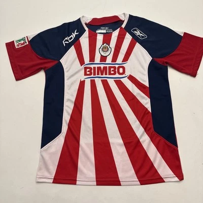 Auténtica camiseta de fútbol local juvenil Reebok Chivas Guadalajara 2008-09 S/M 8/10 Foto 1 de 4