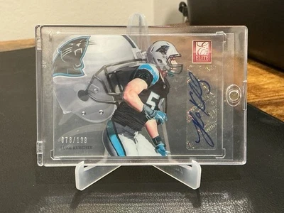 2012 Elite Rookie Hard Hats Autographs #61 Luke Kuechly RC ROOKIE AUTO /199 - Image 1 of 2