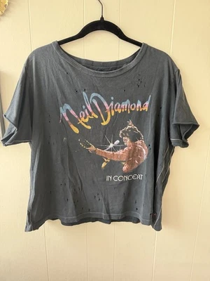 Camiseta corta Trunk LTD Neil Diamond Distressed estilo vintage cuadrada Foto 1 de 4