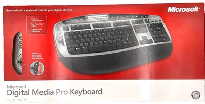 Microsoft Digital Media Pro Model NO: 1031 BX1-00005 Wired Keyboard - NEVER OPEN - Image 1 of 4