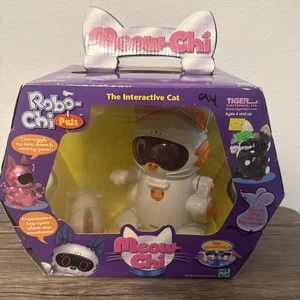 Meow-Chi Pink White Interactive Cat Robo-Chi Pet 2000 Tiger Electronics NEW Sega - Picture 1 of 6