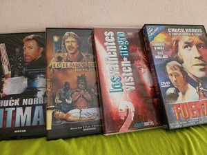 4 Dvd Chuck Norris:Hitman+El Templo del Oro+Los Valientes Visten Negro+Fuerza 7 - Imagen 1 de 1