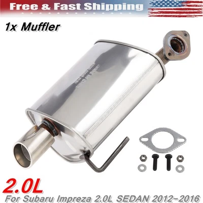 Rear Exhaust Muffler Fit For Subaru Impreza 2.0L SEDAN 2012 2013 2014 2015 20216 - Image 1 of 4