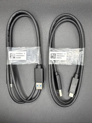 NEW 2X Original DELL USB 3.0 TYPE A to C Data/Charging 3A Gen2 Cable 3FT - Image 1 of 3