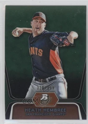 2012 Bowman Platinum Prospects Green Refractor /399 Heath Hembree #BPP91 - Image 1 of 2