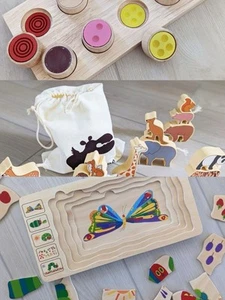 Bundle Of 3 Montessori Wooden Toys For Toddler - Picture 1 of 9