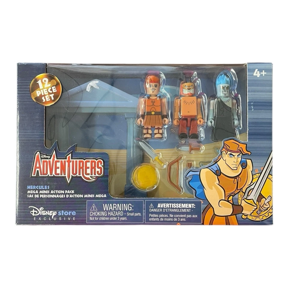 Disney RARE Collectors Adventurers Hercules Mega Minis Action Figure 3 Minifigs