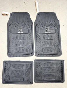 RAM Rubber Floor Mats MOPAR Official Licensed Plasticolor Black New Without Box - Picture 1 of 7
