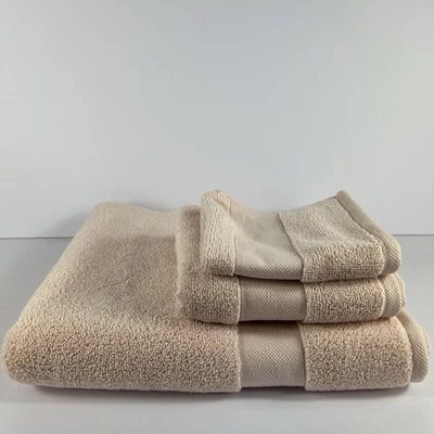 Ralph Lauren Wescott Bath Towel Set Luxury Cotton Pink 3 Pc Set Soft Plush NEW - Image 1 of 4