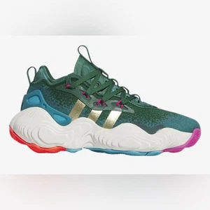 Adidas Trae Young 3 Boys' Grade School Dark Green Lace Up Sneakers Size 6y - Picture 1 of 14