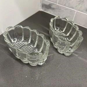 Set of 2 Vintage Princess House Pressed Glass Utensil Spoon Rest Holders - Picture 1 of 8
