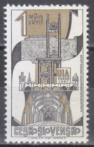 Czechoslovakia 1967 MNH Mi 1716 Sc 1482 Prague Architecture ** - Picture 1 of 1