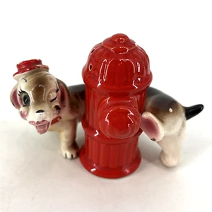 Salero y pimentero Dachshund vintage Weiner perro boca de fuego marca de arte - Imagen 1 de 17
