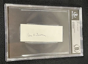 William F. Buckley Firmato Taglio Autografo Beckett Certified National Review - Foto 1 di 2