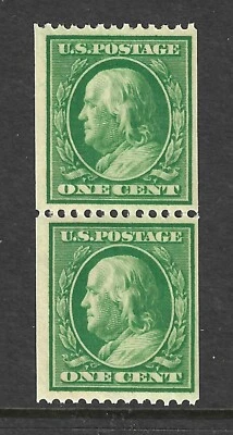 US Scott 348 F/VF OG NH 1908 Choice Pair w/ Beautiful Rich Color PF Certificate. - Image 1 of 2