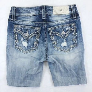 Jeans donna Miss Me taglio pantaloncino E3572AKAA impreziosito taglia 25 - Foto 1 di 8