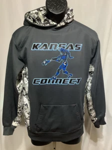 Sudadera con capucha camuflada digital gris y blanca de béisbol Kansas Connect - grande juvenil - Imagen 1 de 4