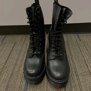 Dr. Martens Kendra Boots Womens black Heeled Lug Sole Combat Punk Goth Lace Up. - Picture 1 of 5