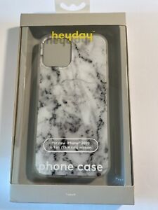 heyday iPhone 12 Pro - Hard TPU Rubber Case Cover White Marble Pattern NEW