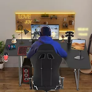 L-förmiger Ergonomischer Schreibtisch Gaming Tisch Computertisch Arbeitstisch - Bild 1 von 7
