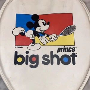Racchetta da tennis vintage Disney Prince Topolino e Pippo grande colpo bianco blu - Foto 1 di 11