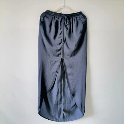 Falda recta y lápiz Silence + Noise para mujer azul marino con cordón talla M Foto 1 de 4