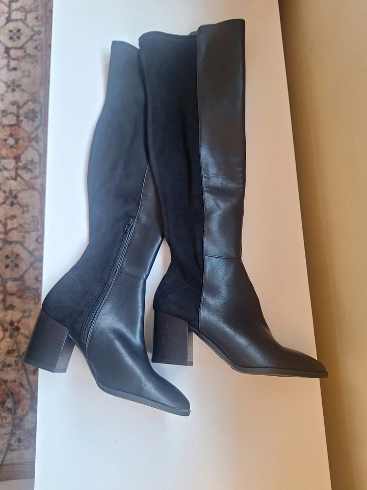 DV by Dolce Vita Size 6 Knee High Boots Vegan Leather - Image 1 of 4