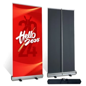 40"x80" Heavy-Duty Retractabel Banner Stand For Trade Shows, Parties, And Events - Picture 1 of 15