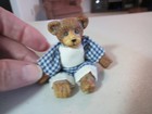 MARY HOLSTAD TEDDY BEAR COTTAGE COLLECTIBLE GANZ TRACY 3.5" ARTIST DESIGNED