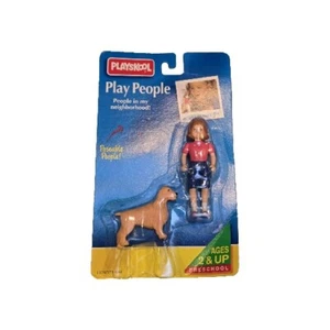 Playskool 1994 Poseable Play People Girl With Dog People In The Neighborhood VTG - Picture 1 of 4