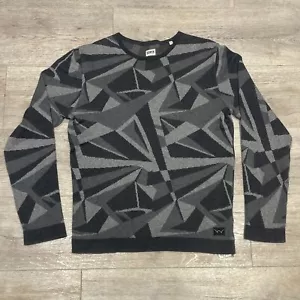 Edwin grau Rundhals Rautenmuster Relaxed Sweatshirt schillernder Pullover Gr. M - Bild 1 von 10