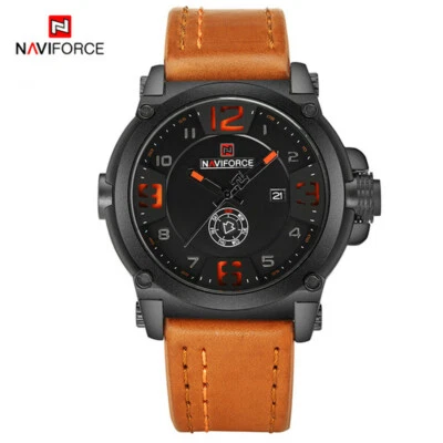 NAVIFORCE Brand Quartz Watches Men Military Sport Watch Weekday Date Wristwatch - Image 1 of 4