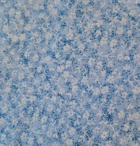 Sewing Fabric Traditions Light Blue Tonal Mico-floral Cotton 3/4ydX45" (30X45") - Picture 1 of 3
