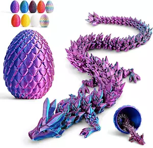 Easter Eggs Gifts for Kids, 3D Printed Dragon in Egg Easter Basket Stuffers East - Picture 1 of 6